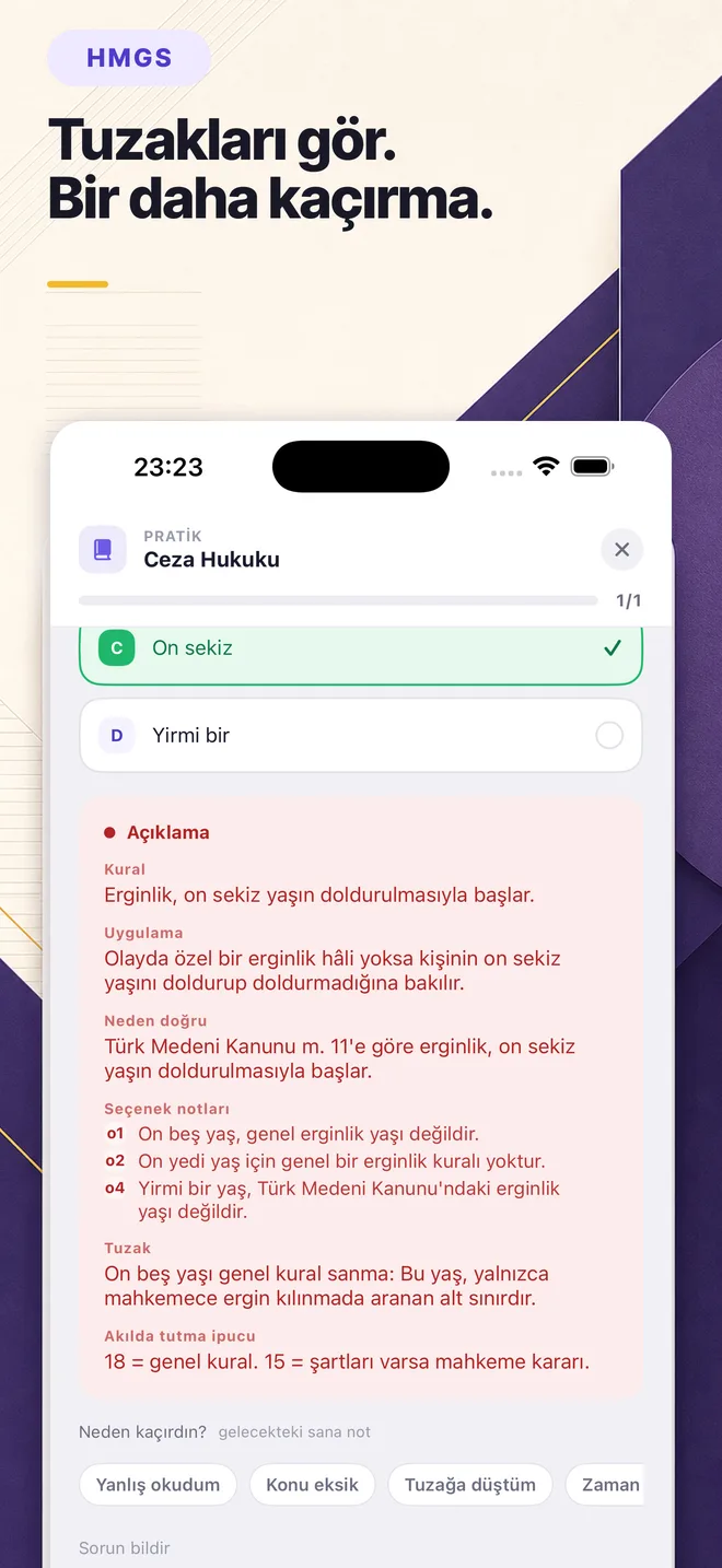 HMGS sorusunun açıklaması, tuzağı ve hafıza ipucu.